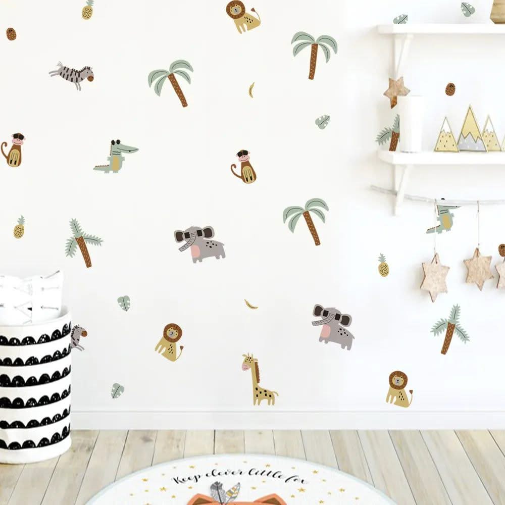 Animal Vægoverføringsbilleder til Børneværelse - Tegneserie Elefant, A, image size:1000x1000