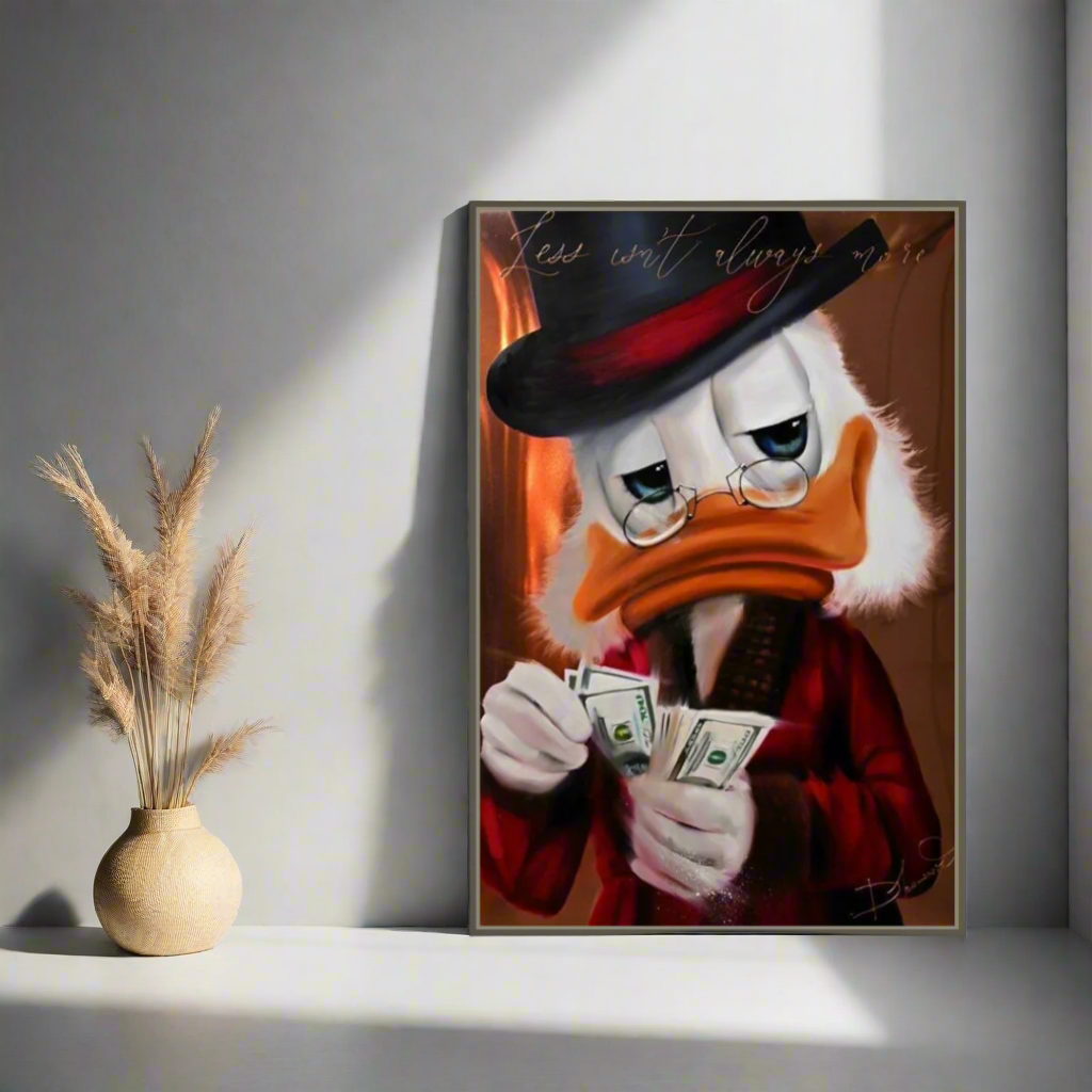 Buy Rich Uncle Duck Canvas Painting – Stylish Pop Art Wall Decor With  Dollar Sign Background, Unique Gift for Cartoon Art Lovers Online in India  - Etsy, image size:1024x1024