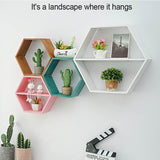 Wooden Hexagon Wall Shelf: for Stylish Storage