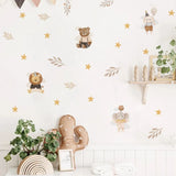 Cute Cartoon Animal Wall Sticker for Baby Girl Room Decor