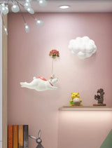 Polar Bear Clouds Wall Hanging Decor for Kids Nursery