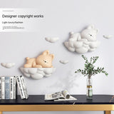 Rabbit on Clouds Three-dimensional Wall Decor for Kids Room