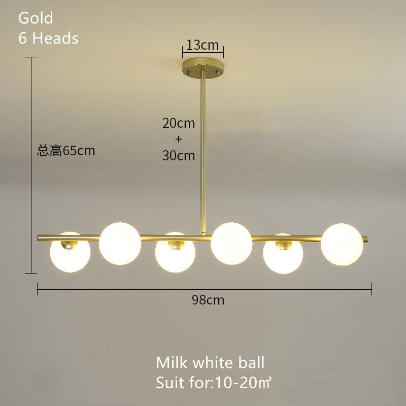 White Glass Ball Chandelier - Stunning Lighting Fixture