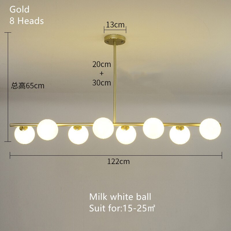 White Glass Ball Chandelier - Stunning Lighting Fixture