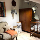 Whimsical Zebra Head Wall Hanging Kids Room Decor