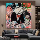 Alec Monopoly DJ Music Canvas Wall Art