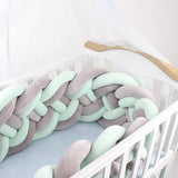 Breathable Green 6 Knotted Dual Cot Bumper: Cot Bumper