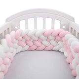 Breathable Pink 6 Knotted Cot Bumper: Cot Bumper