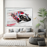 Grandprix Motorbike Racing Canvas Wall Art