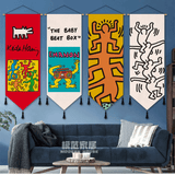 Creative Graffiti Tapestry Keiths Harings Cloth Wall Hanging Painting Wall Rugs Blanket Hippie Background Room Decoration