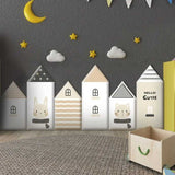 3D Houses Self Adhesive Anti-collision Soft Wall Stickers For Kids Room