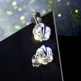 Diamond Moissanite Earrings - 18K White Gold Plated 925 Silver