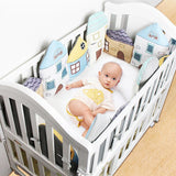 Plush Baby Bed Bumper House Theme | Baby Bedding Set Accessories | Infant Cot Bumpers