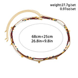 Boho Seed Bead Waist Chain-Multilayer Belly Chain for Women