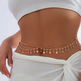 Rhinestone Tassel Belly Chain - Body Jewelry