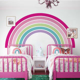 Pink Rainbow Wall Decal for Girls Room | Girls Room Wall Decals