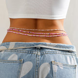 Beaded Boho Belly Chain - Multilayer Seed Bead Waist Jewelry