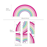 Pink Rainbow Wall Decal for Girls Room | Girls Room Wall Decals