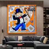 Alec Monopoly Scarf Collection Canvas Wall Art