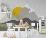 Mountain Peaks Snow: Kids Room Wallpaper Mural