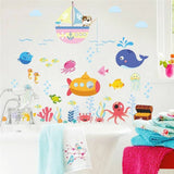 Sea Life Wall Sticker | Sea Creatures Wall Decal | Sea life Stickers for Kids room