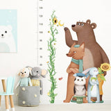 Kids Height Ruler Bear Wall Decal