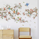 Birds on Tree Wall Stickers | Birds on tree branches Wall Decal | House Warming Gifts