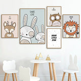 Kids Room Wall Posters | Kids Nursery Animals, Rainbow, Tree Wall Posters