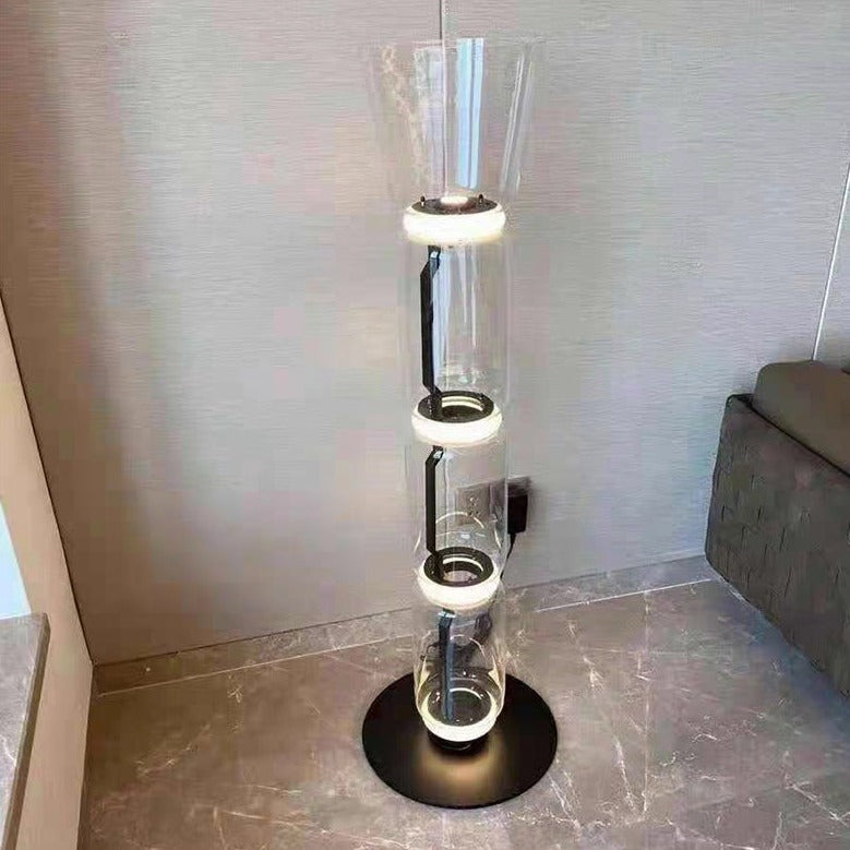 LED-Stehlampe aus Glas für Wohnzimmer