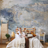 Tapetenwandgemälde „Nebliger Marmor“ – Werten Sie Ihre Wände auf