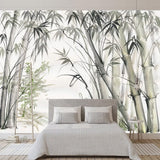Bamboo Bars Plants Trees Wallpaper for Home Wall Decor
