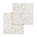 Puzzle Play Mat Tiles - Brown Terrazo Stone Mosaic Design