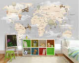 GeoExplorers: Interactive Greyish Theme World Map Wallpaper for Kids