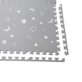 Carreaux de tapis de puzzle gris lune étoile