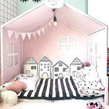 Baby Crib Bumper - Doodle Houses Theme