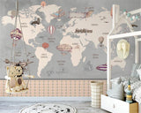 Wonderland Adventure - Papier peint mural carte du monde