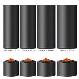 Artistic Cylindrical Hanging Fireplace – Modern Suspended Fireplace in High Carbon Steel-BabiesDecor.com