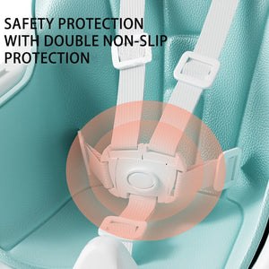 2-in-1 Baby High Chair 6 Months - Detachable Footrest Double Tray-0