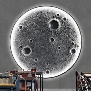 3D Moon LED Wall Lamp - Wall Decor-LED Wall Art