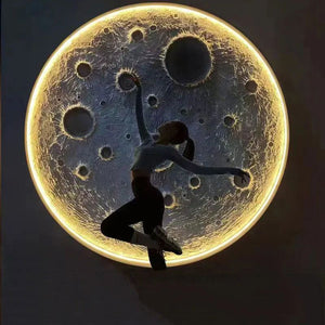 3D Moon LED Wall Lamp - Wall Decor-LED Wall Art