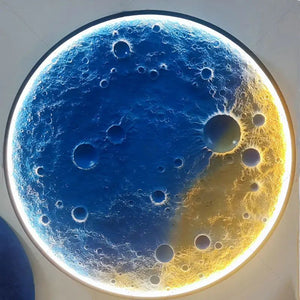 3D Moon LED Wall Lamp - Wall Decor-LED Wall Art