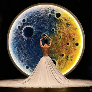 3D Moon LED Wall Lamp - Wall Decor-LED Wall Art