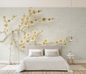 3D Tree Flowers Wallpaper Murals - Transform Your Walls-Trees Wallpaper