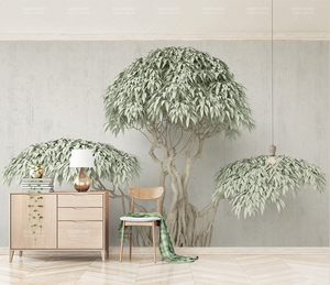 3D Wide Green Tree Wallpaper Murals an Immersive Experience-Trees Wallpaper