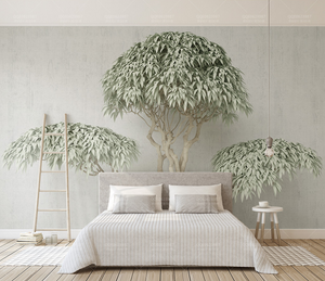 3D Wide Green Tree Wallpaper Murals an Immersive Experience-Trees Wallpaper