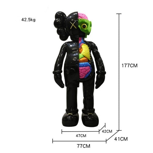 4 Foot Dissected: KAWS Statue Big Online - Limited Stock-Ornaments Statues Figurines
