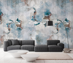 Abstract Floral Wallpaper Murals: Transform Your Space-Flower & Leaf Wallpaper