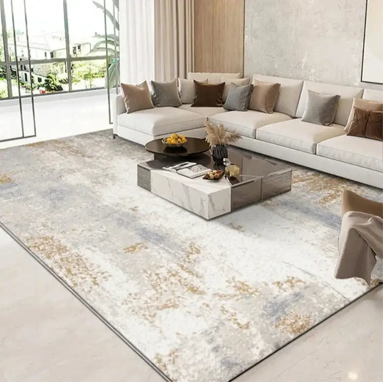 Abstract High Pile Tufted Rugs with 3D Geometric Design - Modern Elegance-Rugs & Carpets