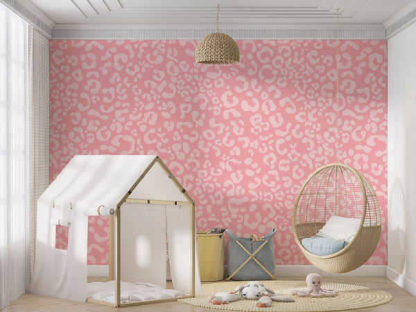Abstract Pink Girls Room Wallpaper Mural-Kids Room Wallpaper