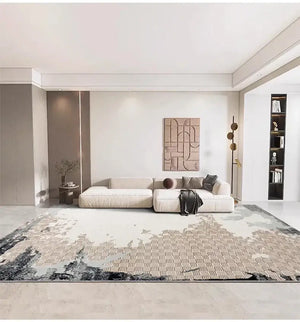 Abstract Textures High Pile Tufted Rugs with 3D Relief Design-Rugs & Carpets